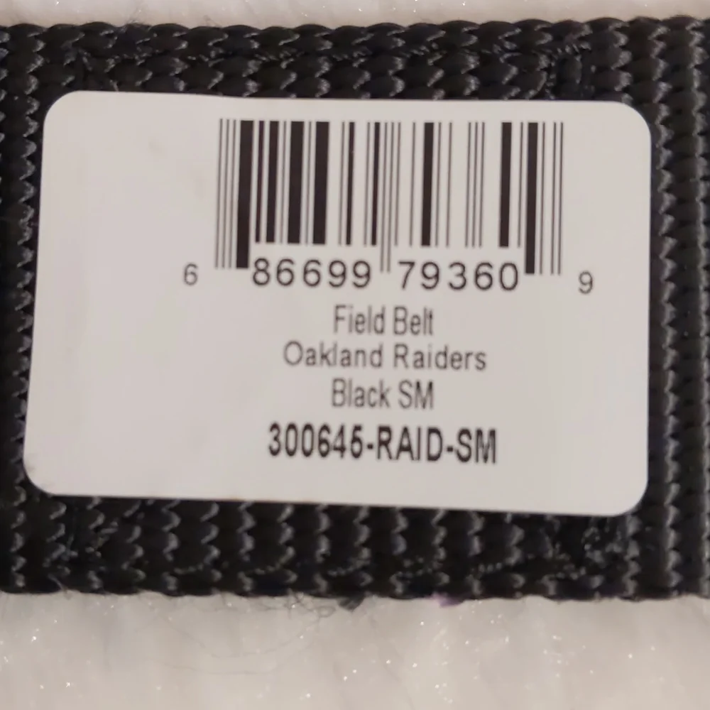 NFL Field Belt Oakland Raiders New Size S / M Waist 32-42 Men Women